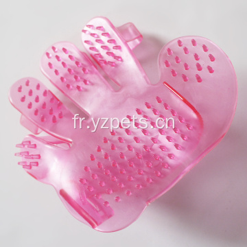 Gant de brosse de toilettage de bain pour animaux de compagnie en silicone pour chien et chat